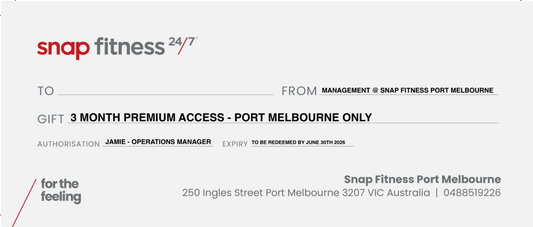 Snap Fitness 3 Month Premium Gym Membership