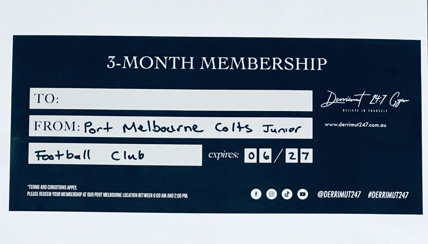 Derrimut247 Three Month Gym Membership