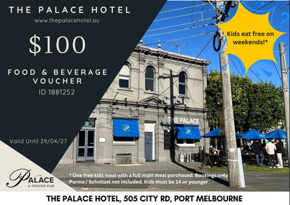 The Palace Hotel Food & Beverage Voucher